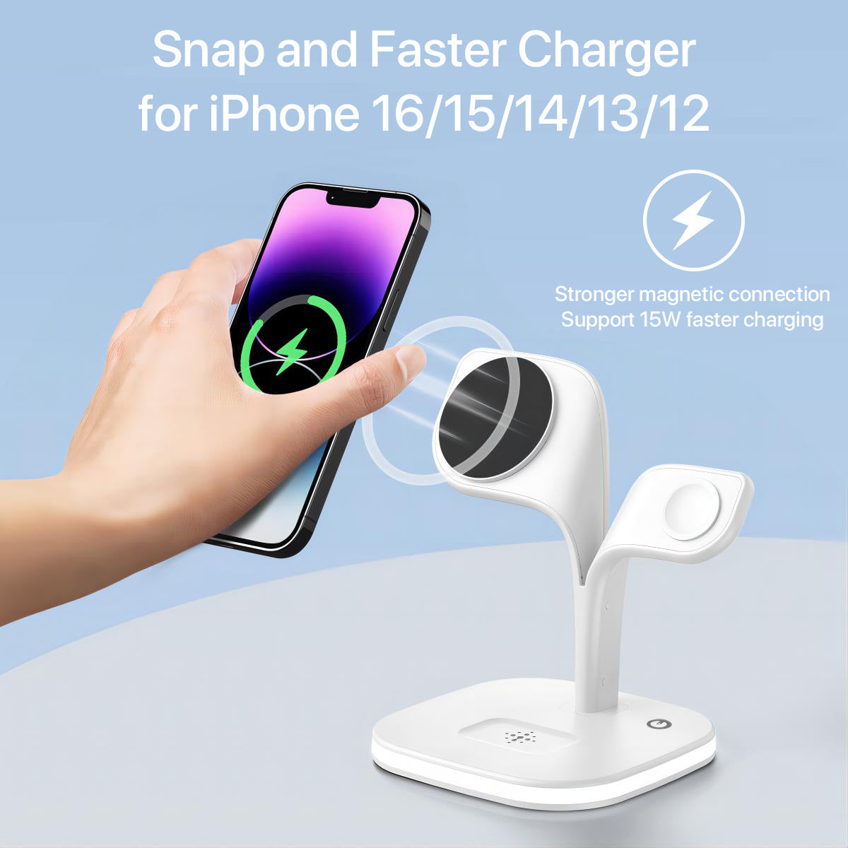 5-in-1 Magnetic Real Wireless Desktop Fast Charging Station For Multiple Devices