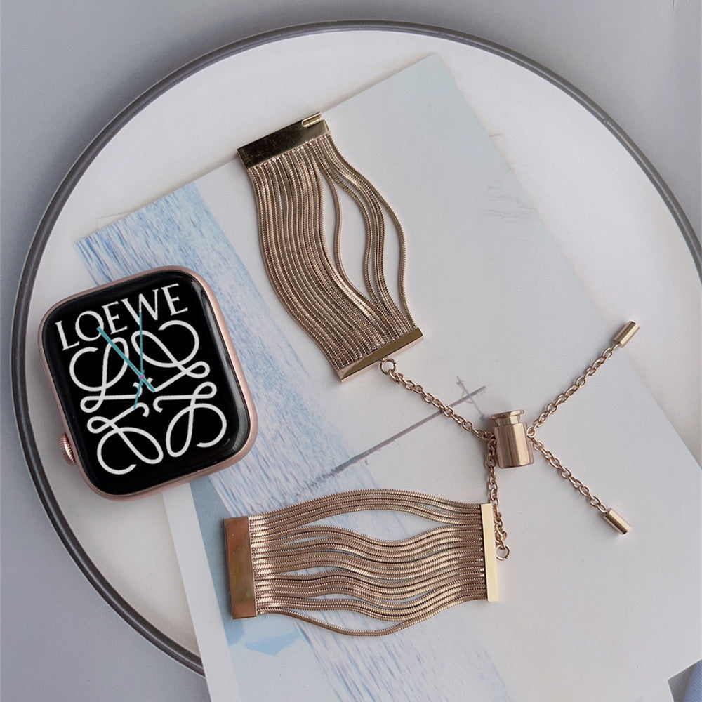 Stainless Steel Tassel Metal Chain Strap