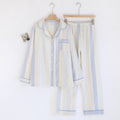 Cotton Yarn Dream Striped Home Wear Long-sleeved Trousers Pajamas