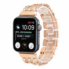 Denim Chain Rhinestone Stainless Steel Metal Strap