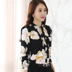Women's Korean-style Long-sleeved Chiffon Shirt