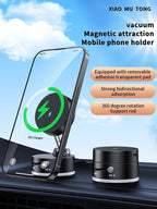 Vacuum Magnetic Phone Holder, Foldable And Retractable, Strong Magnetic, Portable, Multi-scene Use, Easy To Operation, No Bubbles