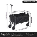 Outdoor Camping Cart Shopping Stall Shopping Trolley Portable Folding Luggage Trailer