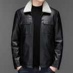 Autumn And Winter New Casual Men's Leather Jacket Men