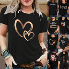 European And American Valentine's Day Love Round Neck Women's Top