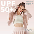 Stand Collar Pocket Cool UV-proof Women's Outdoor Sports Fitness Jacket Loose Breathable Casual Top