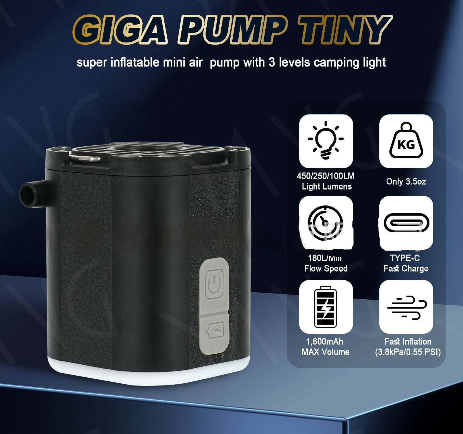 Outdoor Mini Portable Dual Purpose Inflator